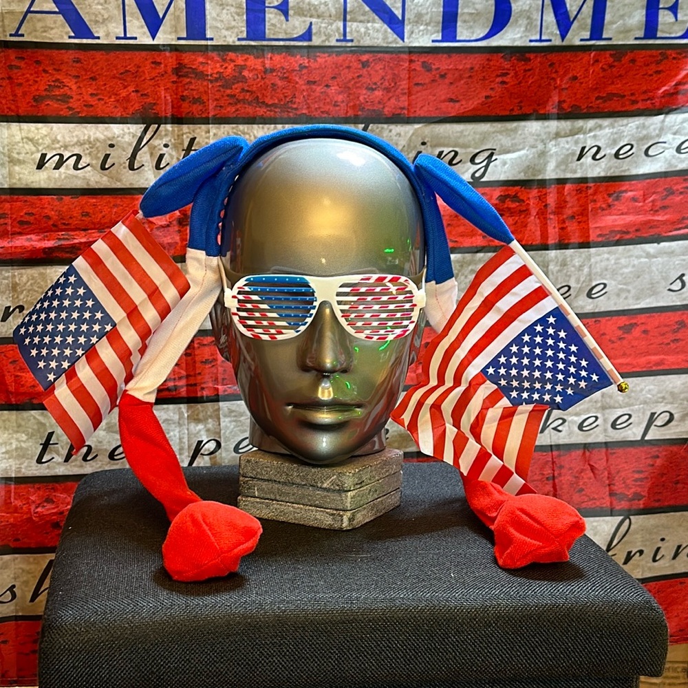 American Flag Waiving Headband